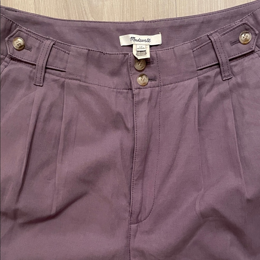 Madewell Women's Wide-Leg Pleated Pants